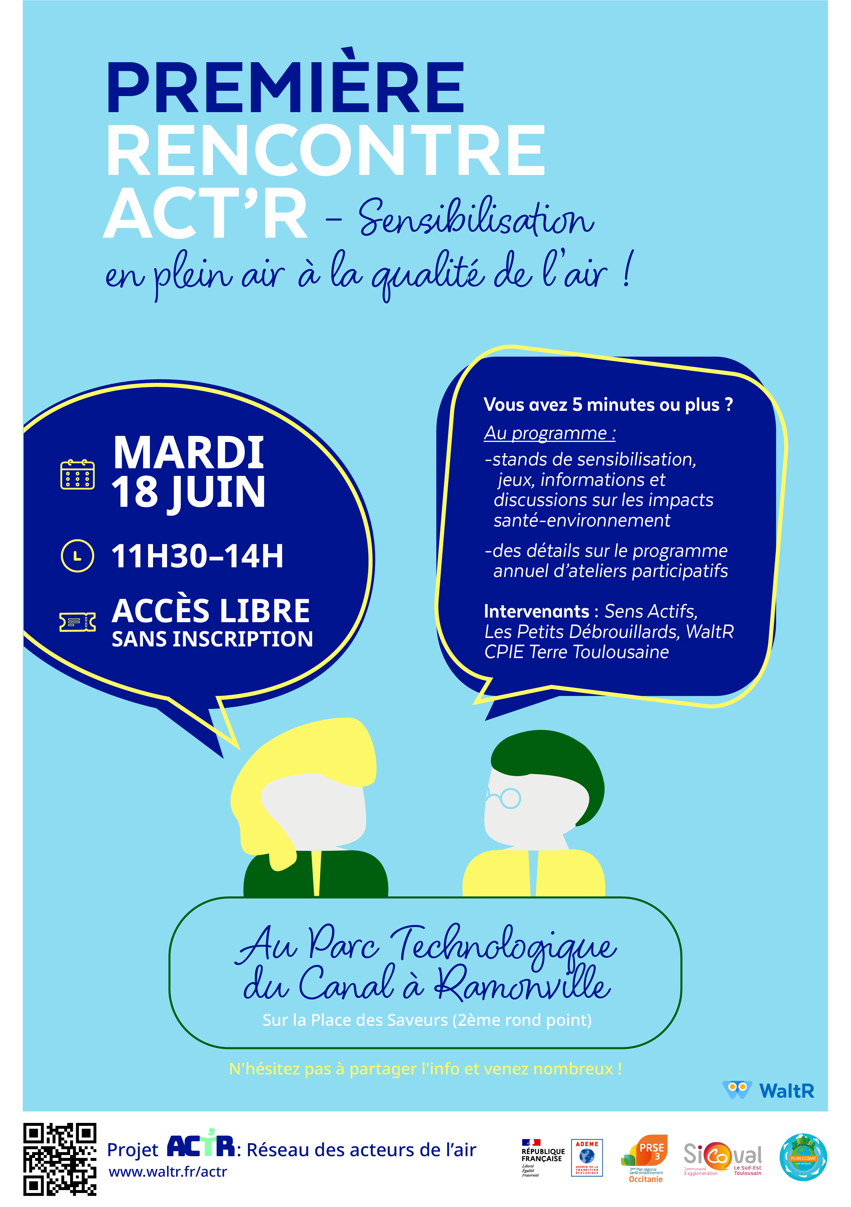 Flyer 1ere rencontre ACT'R au Parc Technologique du Canal à Ramonville