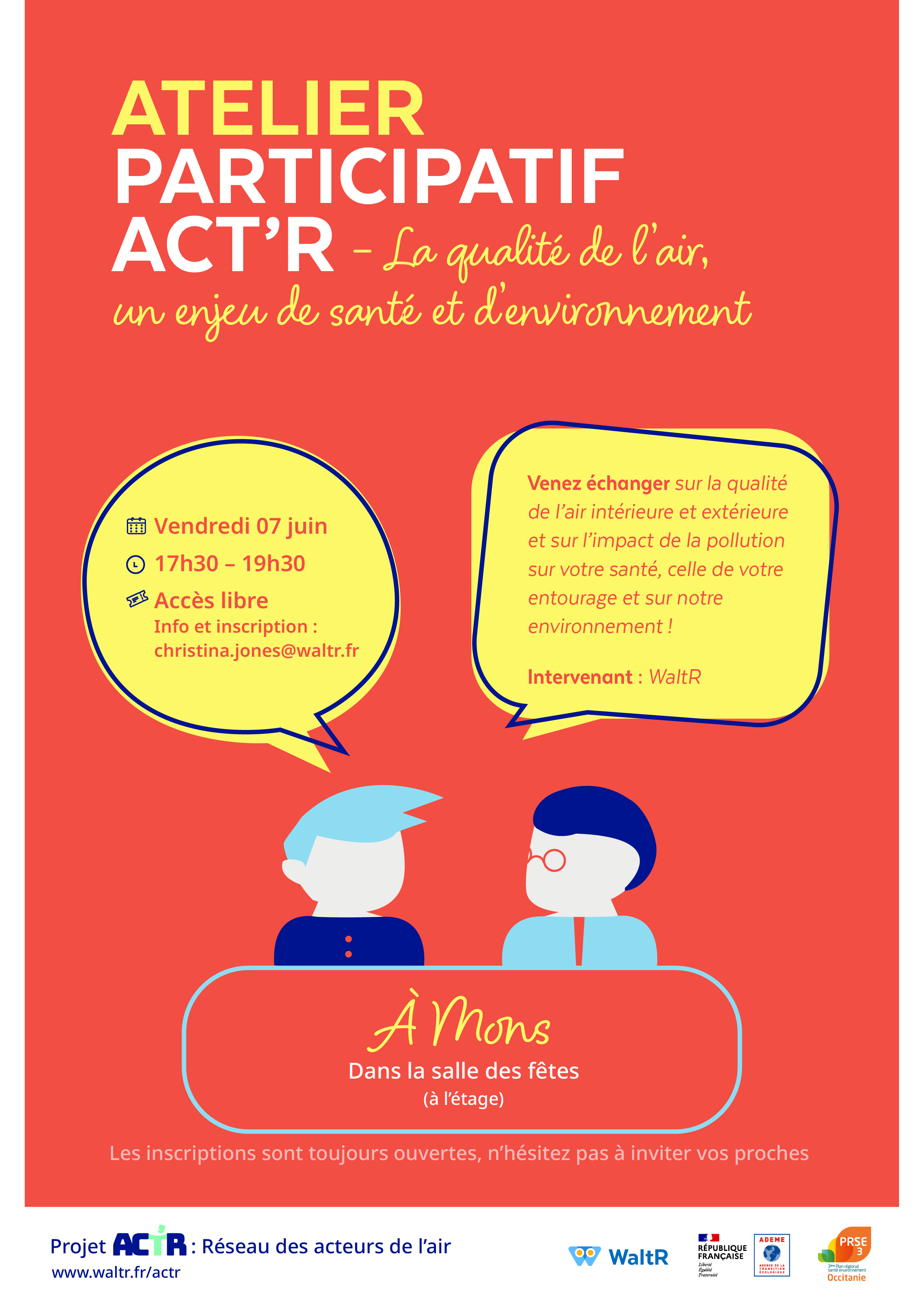 Flyer atelier ACT'R n°1 à Mons