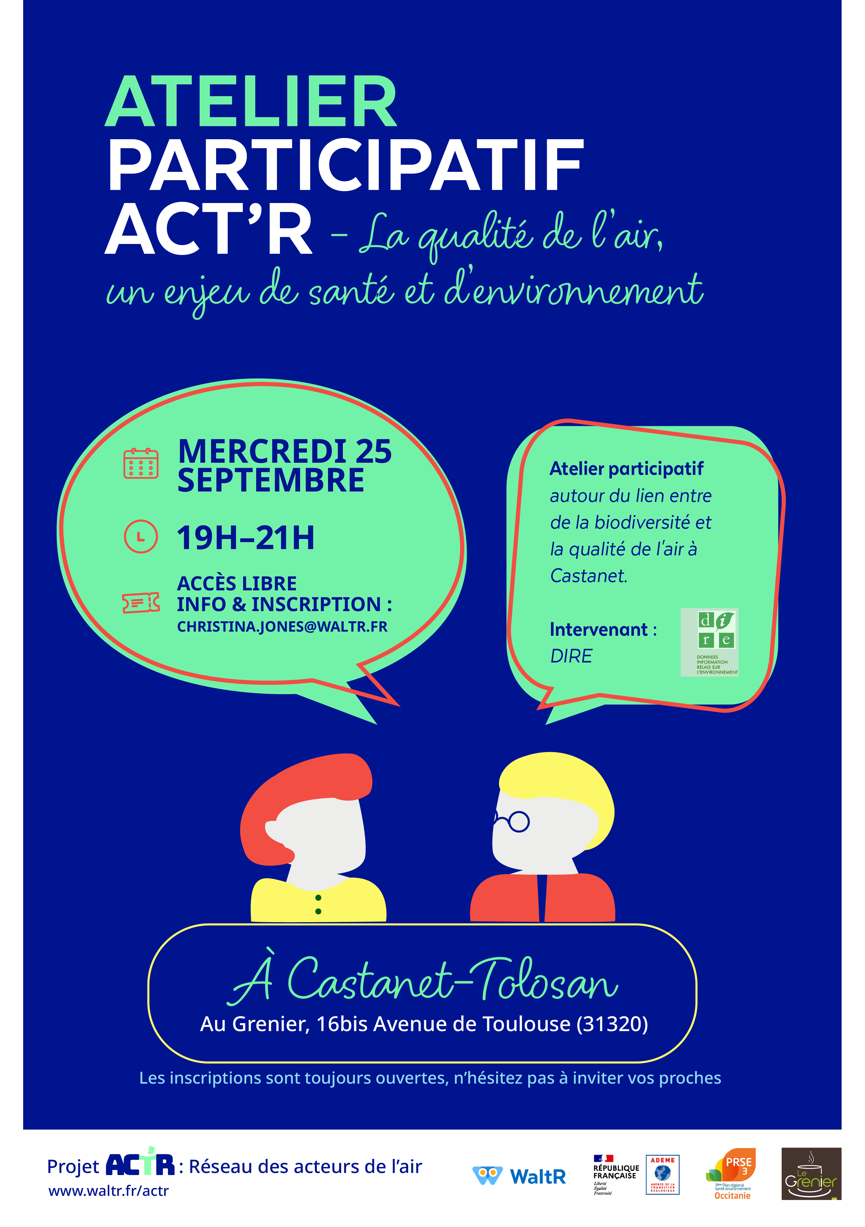 Flyer atelier ACT'R n°2 à Castanet