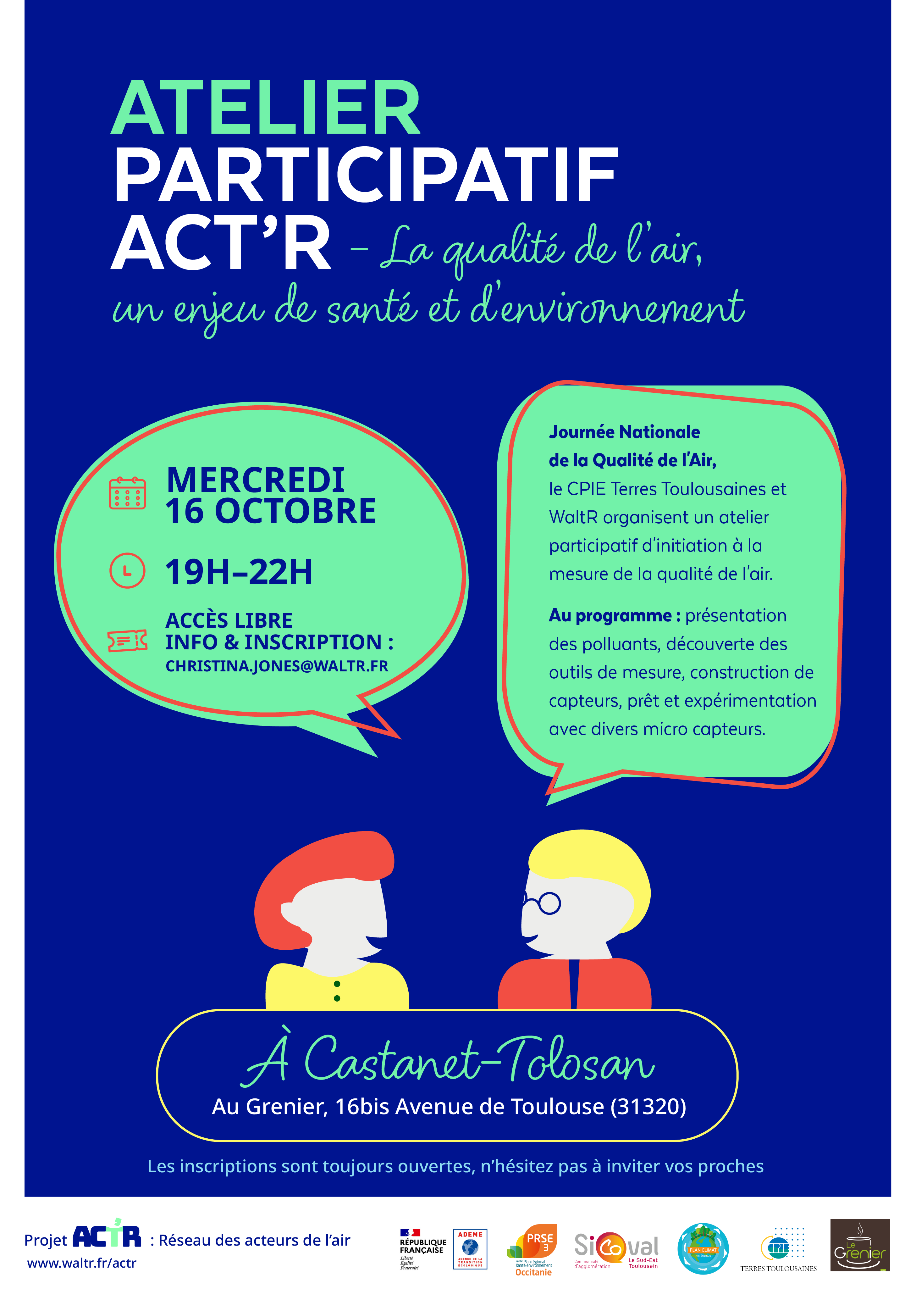 Flyer atelier ACT'R n°3 à Castanet