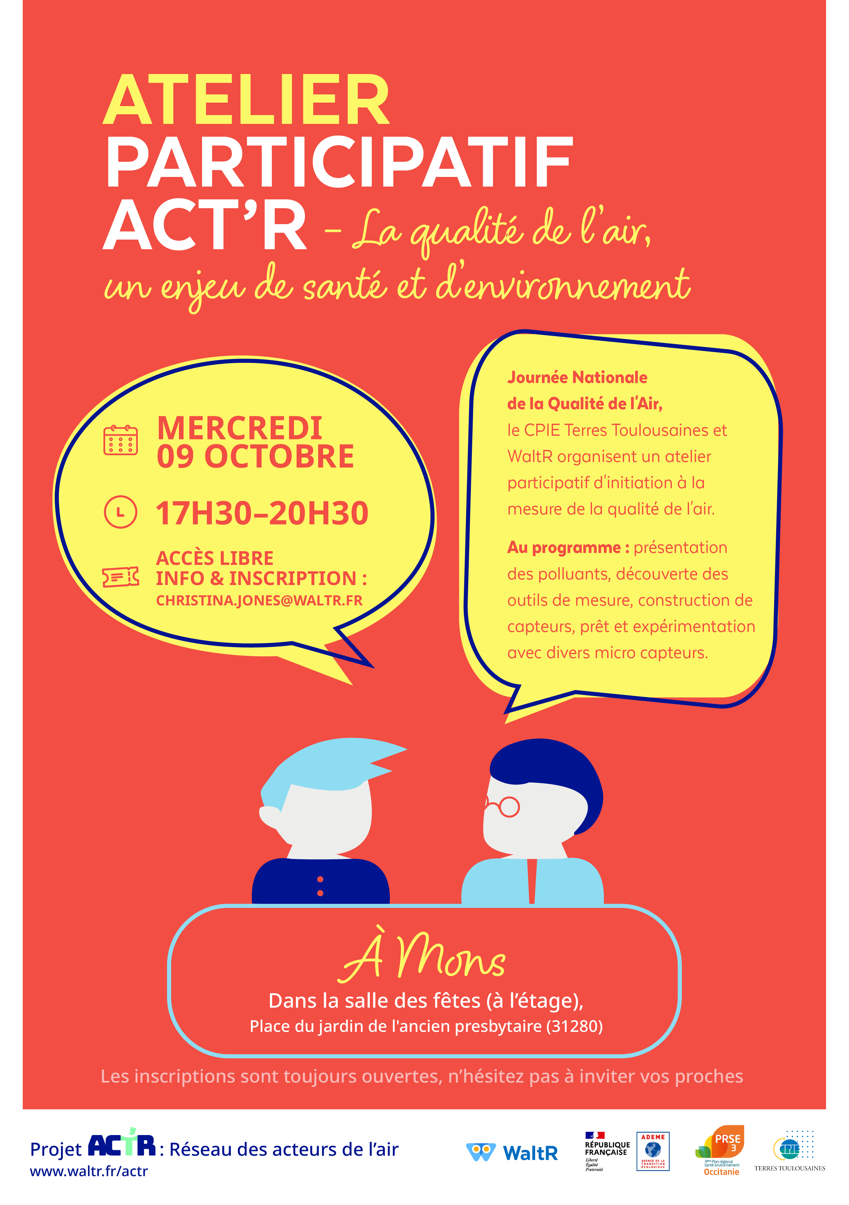 Flyer atelier ACT'R n°3 à Mons