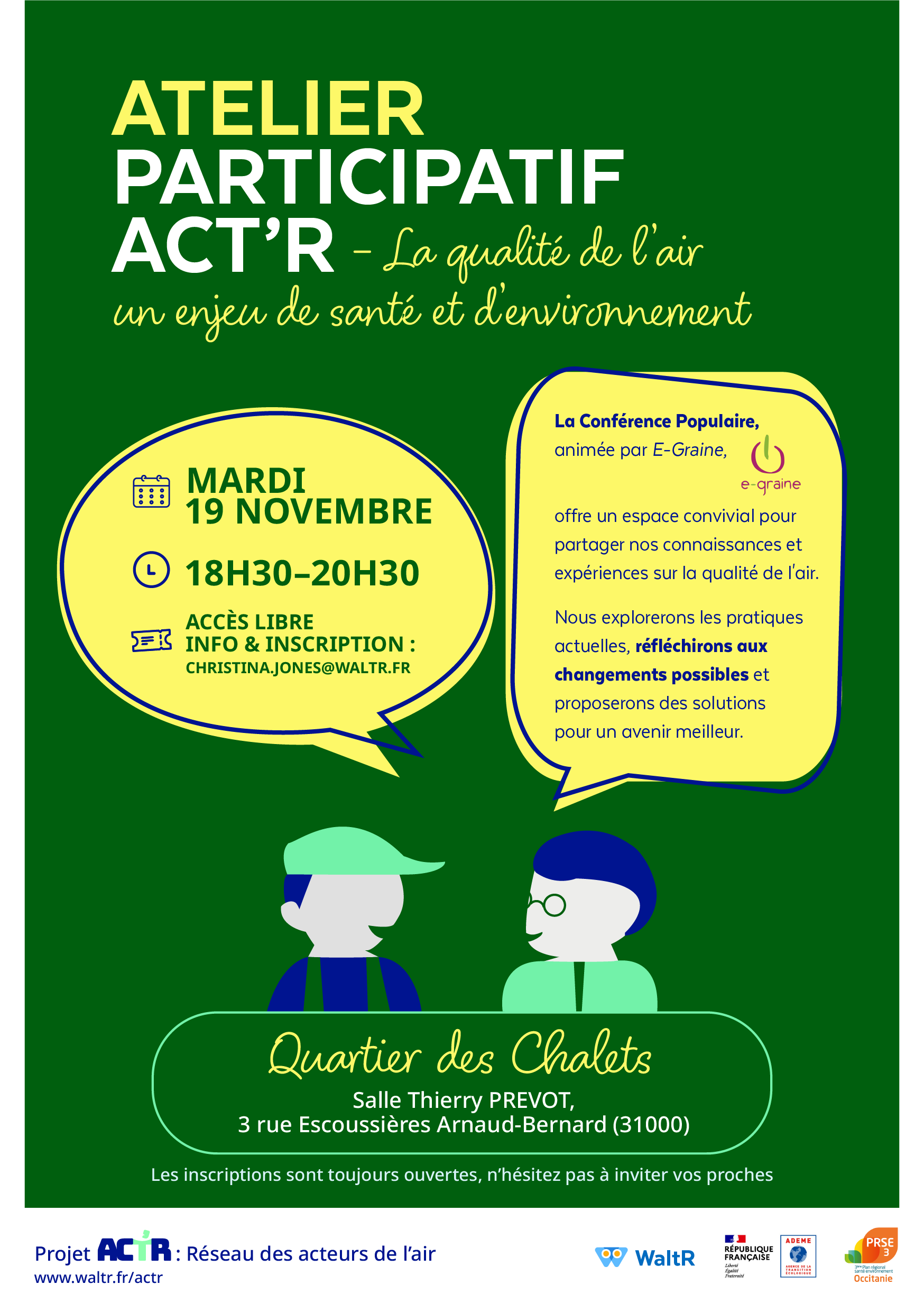 Flyer atelier ACT'R n°4 au quartier des Chalets