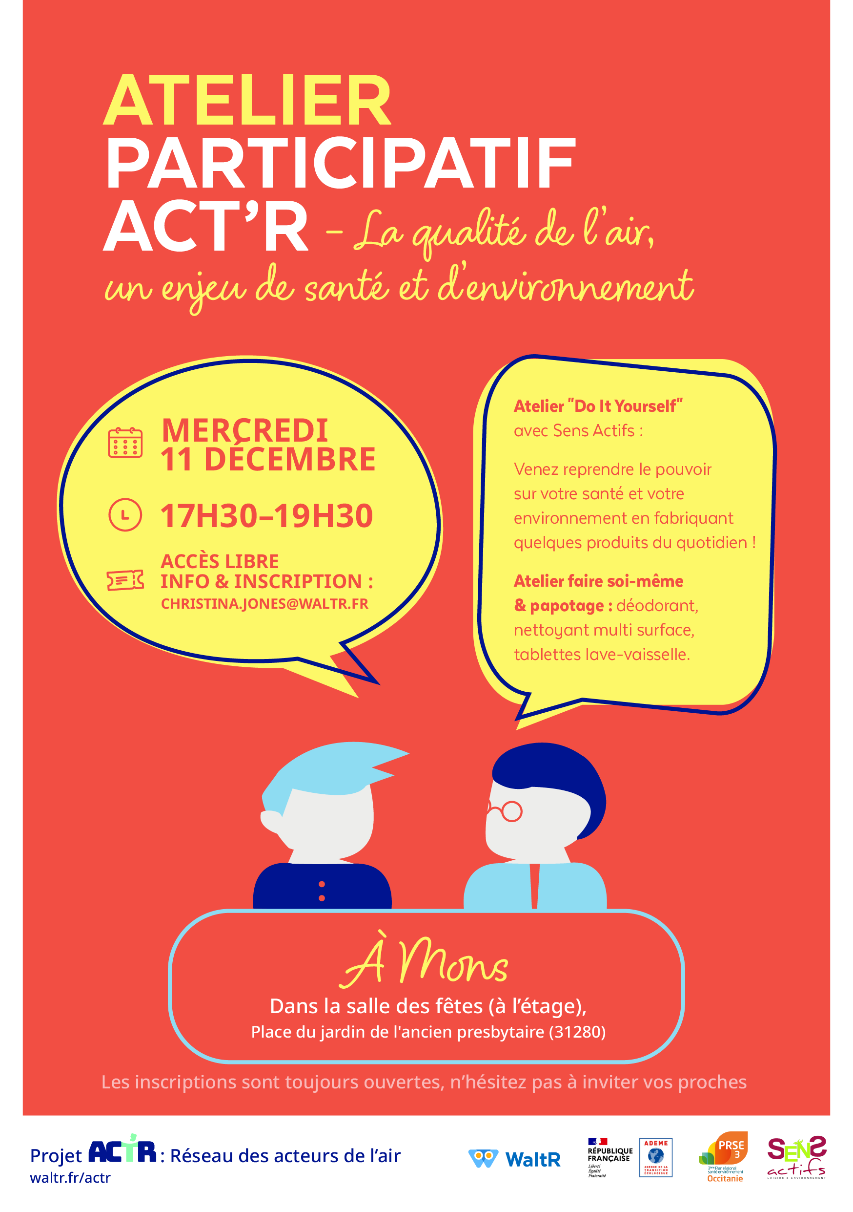 Flyer atelier ACT'R n°5 à Mons