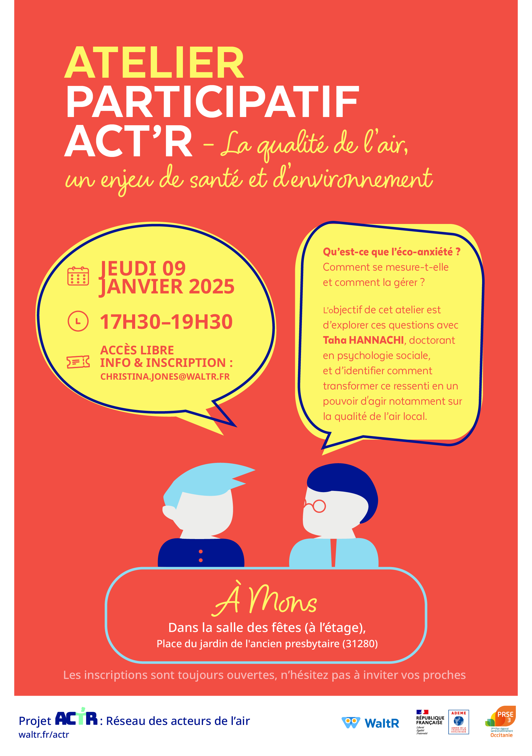 Flyer atelier ACT'R n°6 à Mons